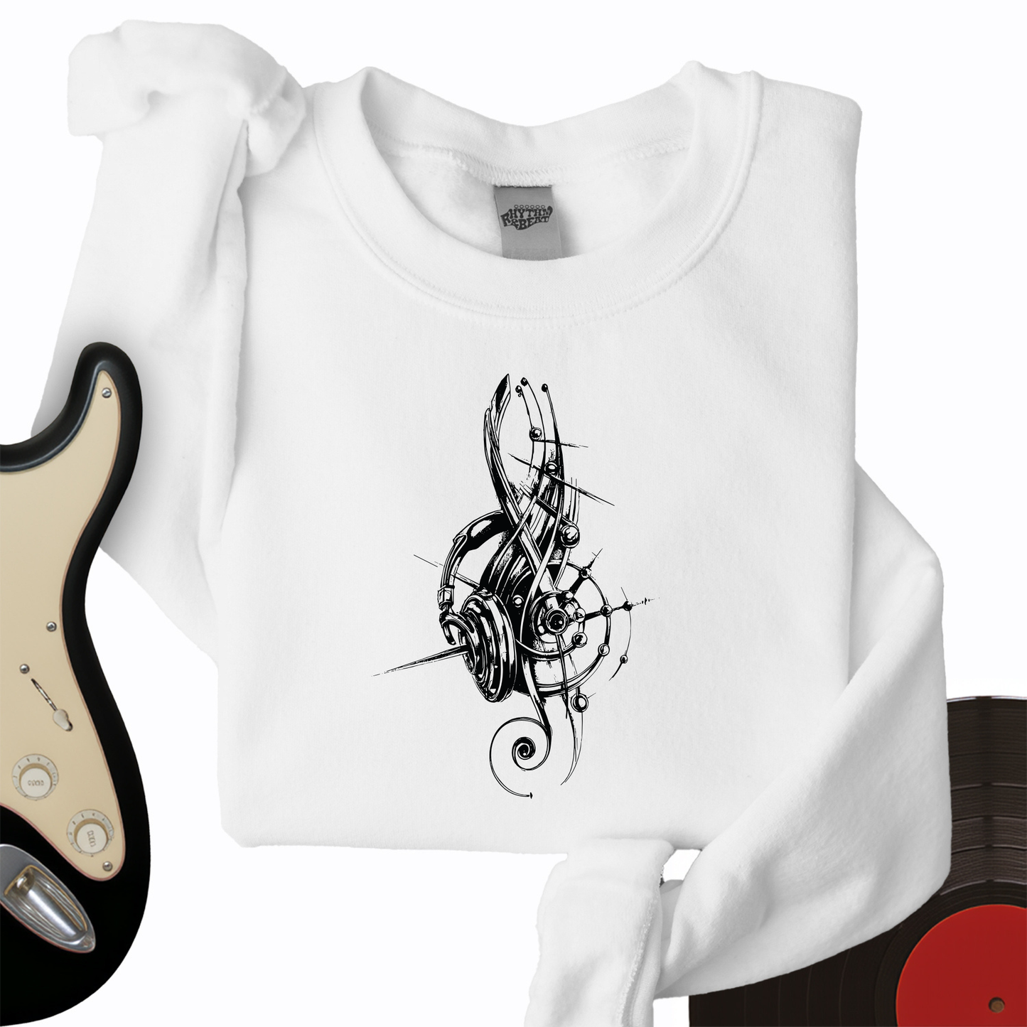 Treble Clef Headphones Crewneck