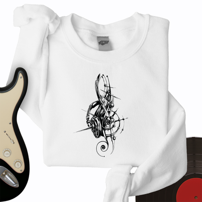 Treble Clef Headphones Crewneck