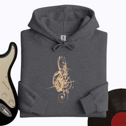 Treble Clef Headphones Hoodie