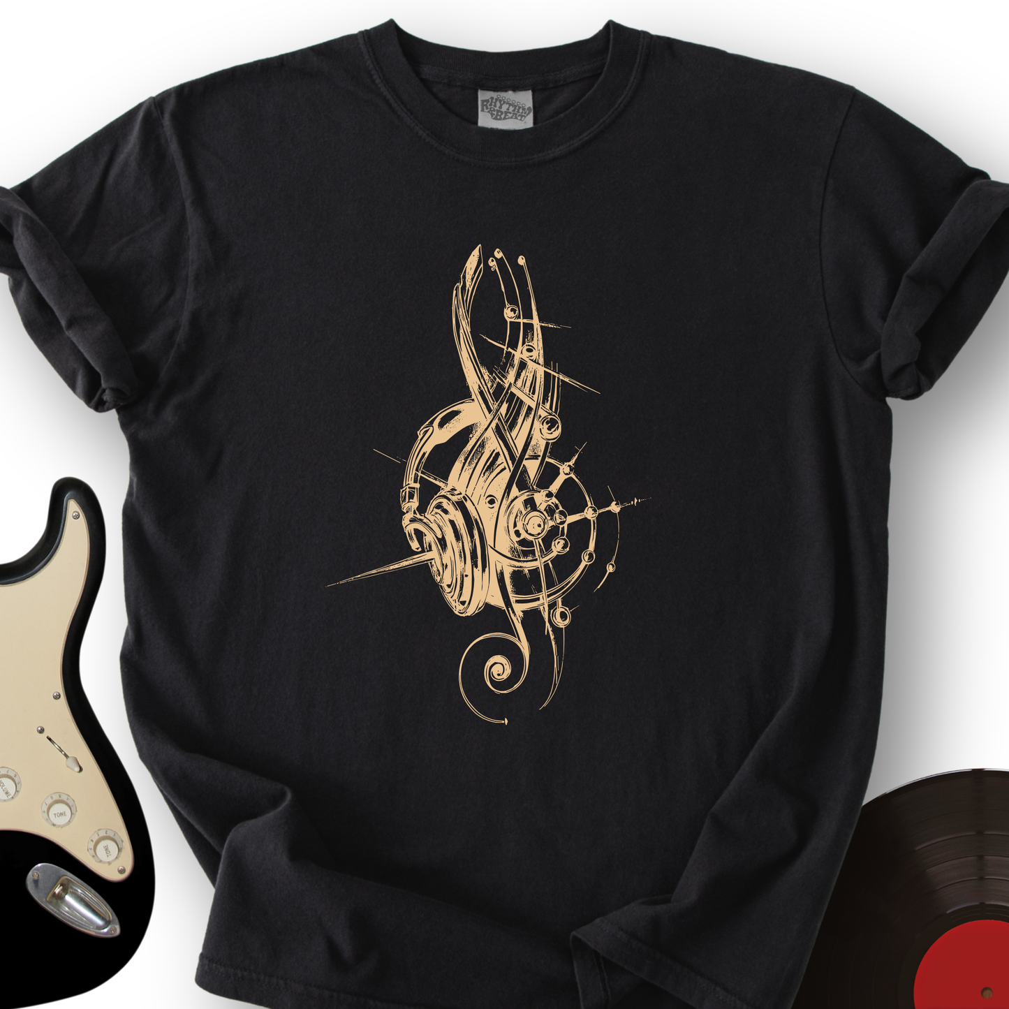 Treble Clef Headphones T-Shirt