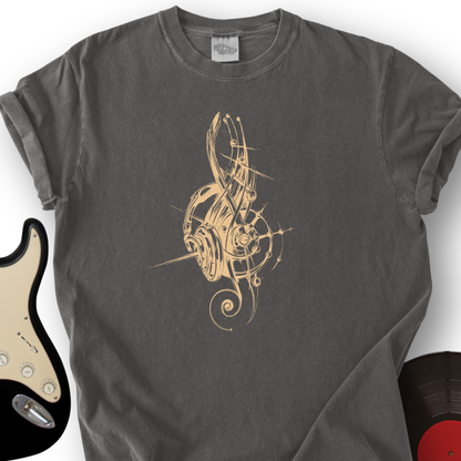 Treble Clef Headphones T-Shirt