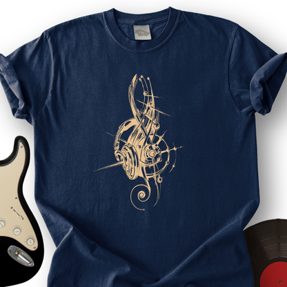 Treble Clef Headphones T-Shirt