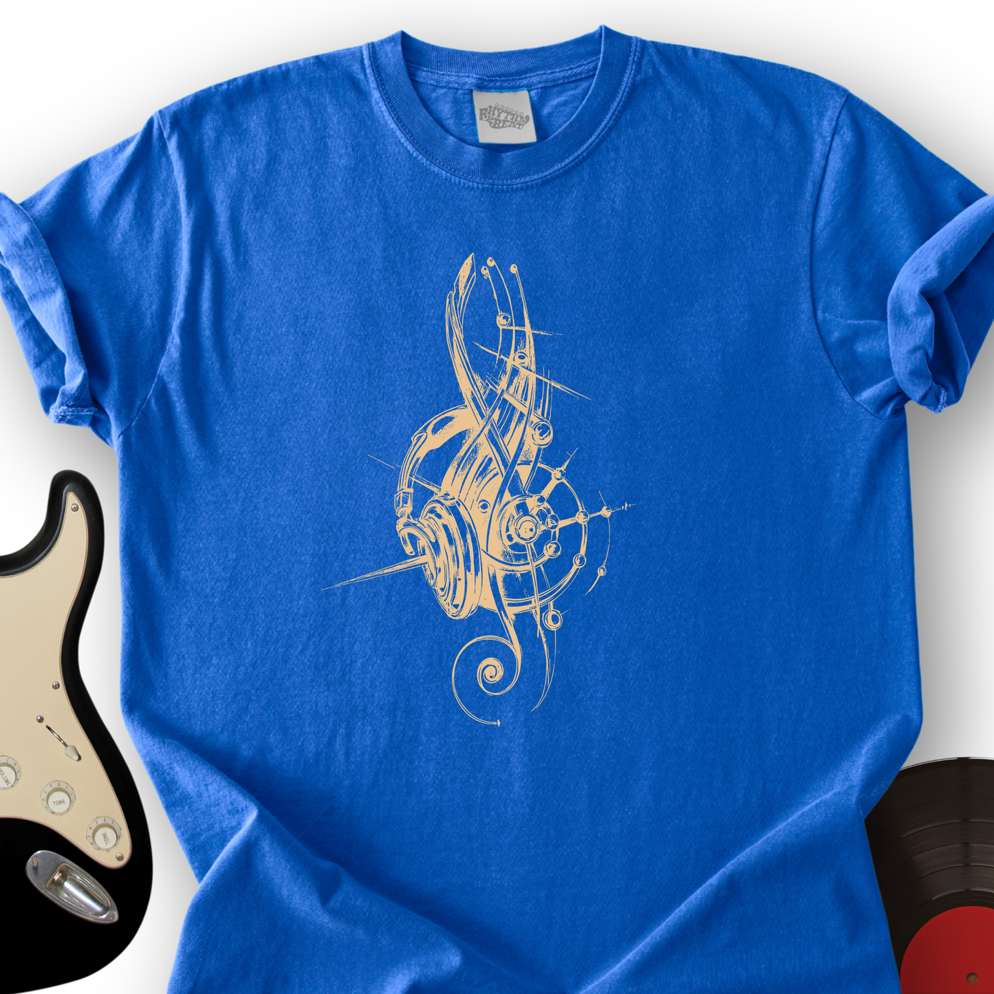 Treble Clef Headphones T-Shirt
