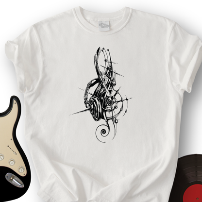 Treble Clef Headphones T-Shirt