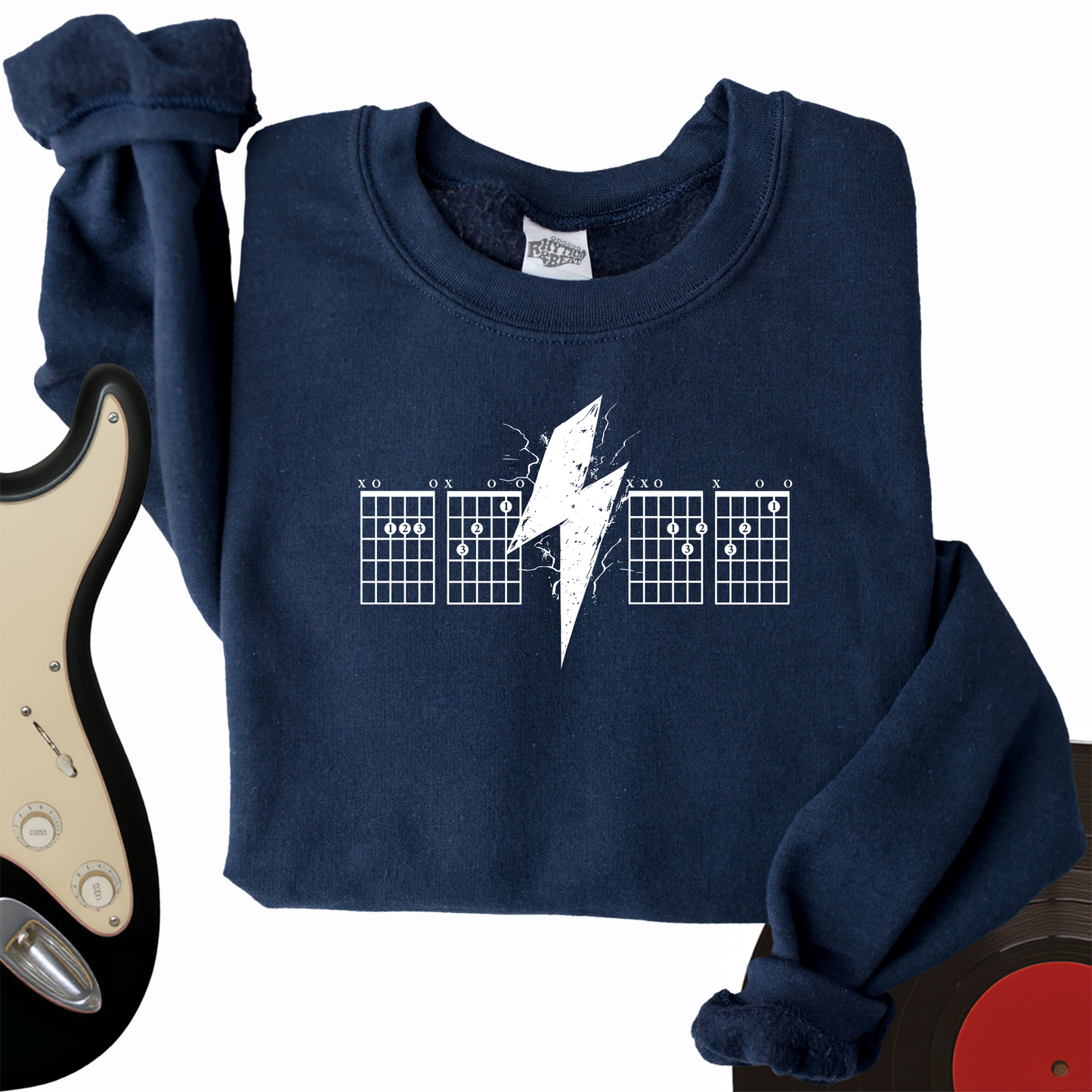 Lightning Bolt Guitar Chord Crewneck