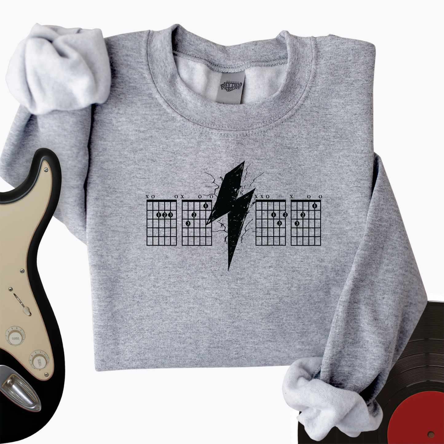 Lightning Bolt Guitar Chord Crewneck