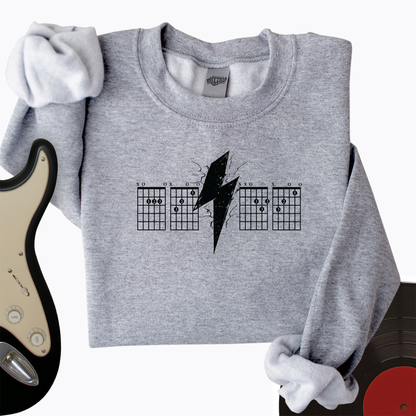 Lightning Bolt Guitar Chord Crewneck