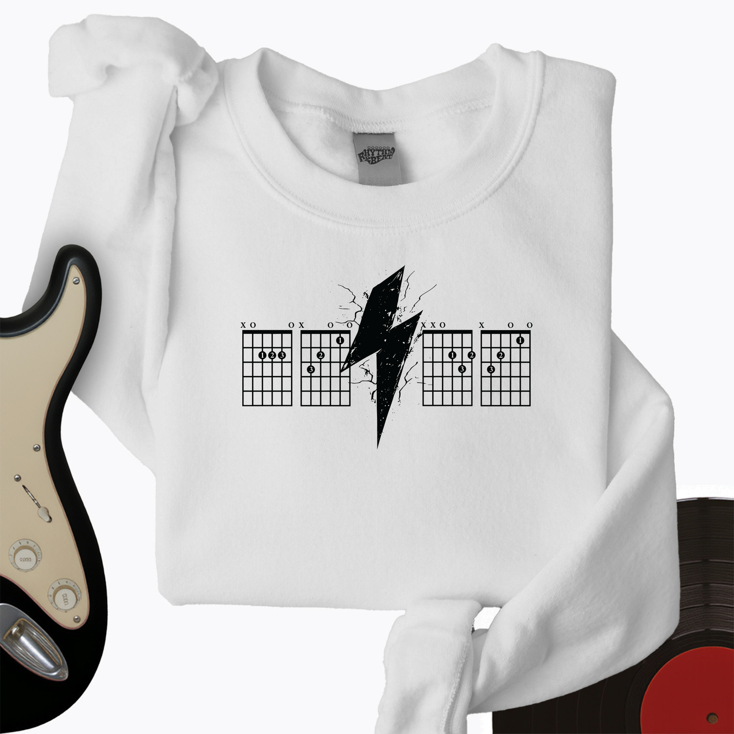 Lightning Bolt Guitar Chord Crewneck