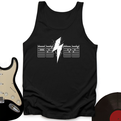 Lightning Bolt Guitar Chord Unisex Tank Top