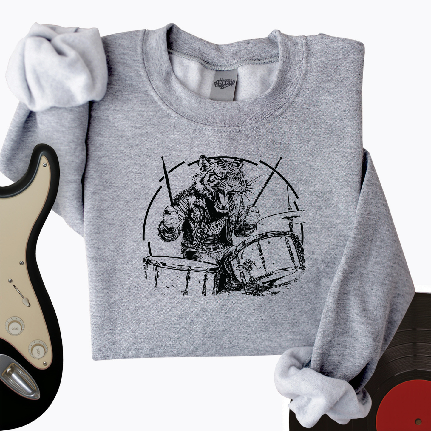 Tiger Drummer Crewneck