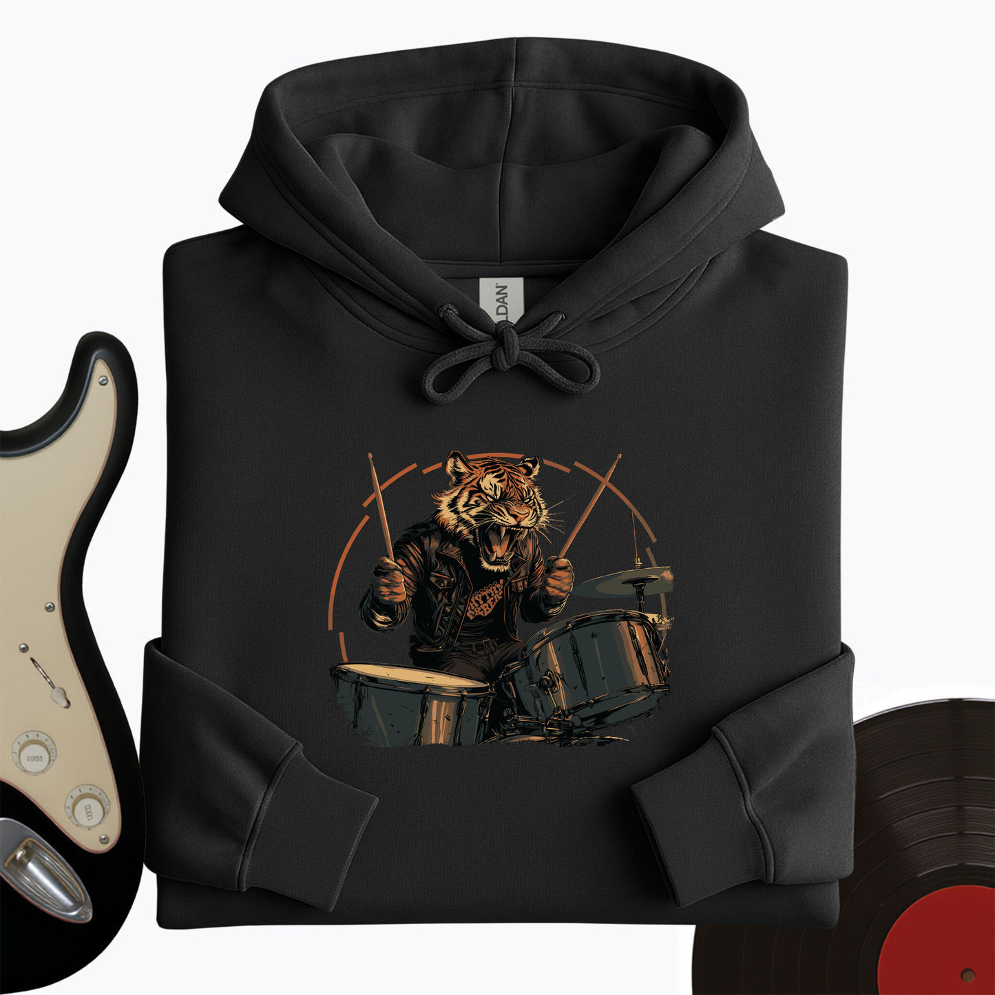 Tiger Drummer Hoodie