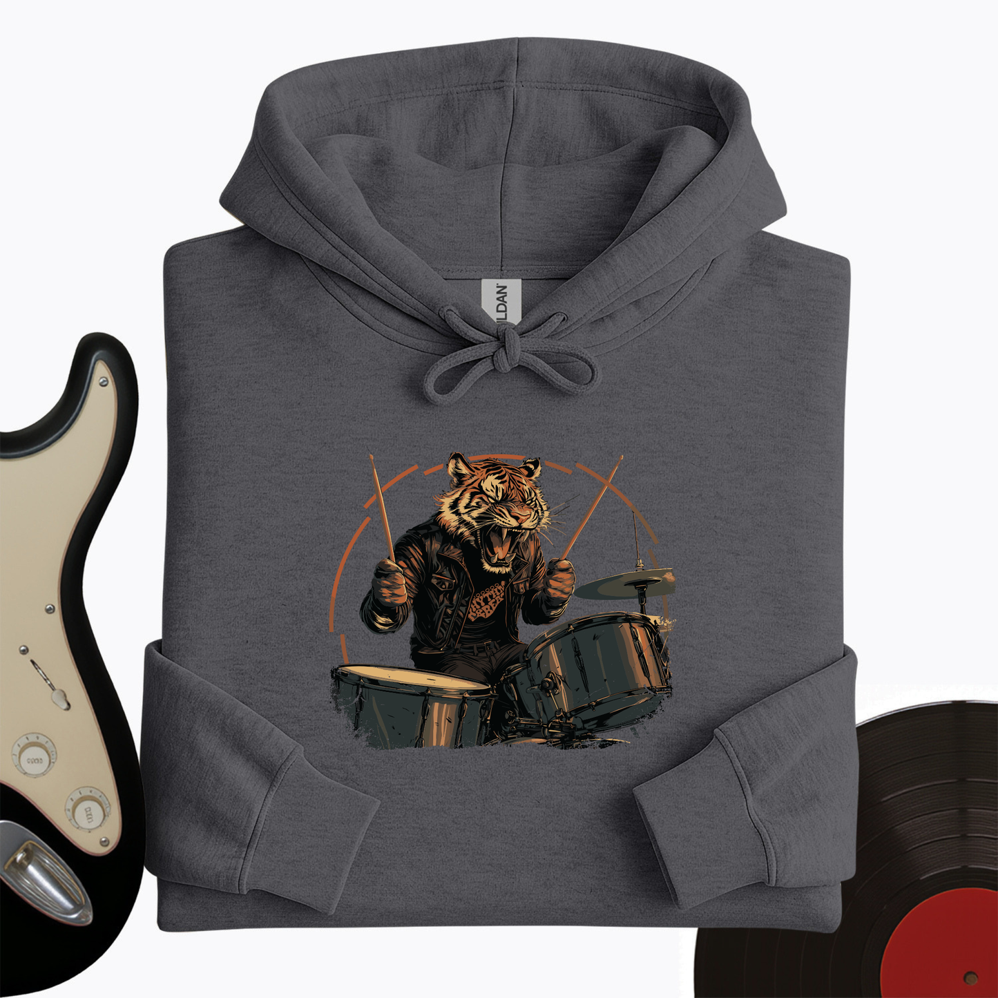 Tiger Drummer Hoodie