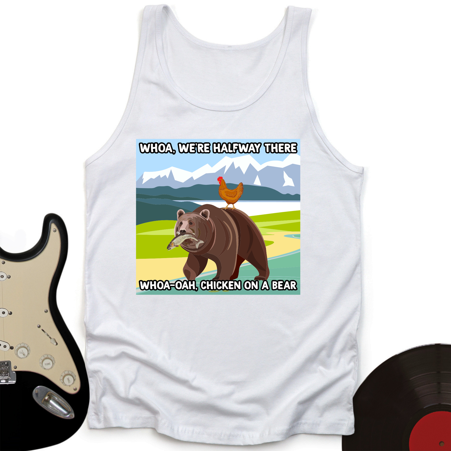 Chicken On A Bear Tank Top
