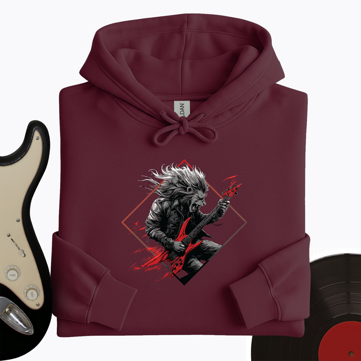Lion Guitar Hoodie