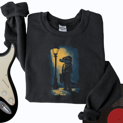 Crocodile Saxophone Crewneck