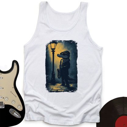 Crocodile Saxophone Unisex Tank Top