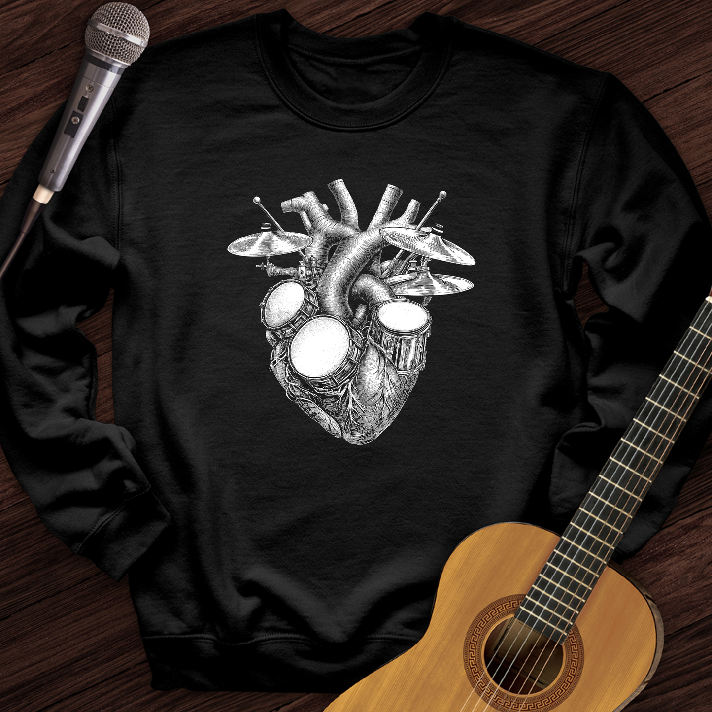 Drums Heart Crewneck