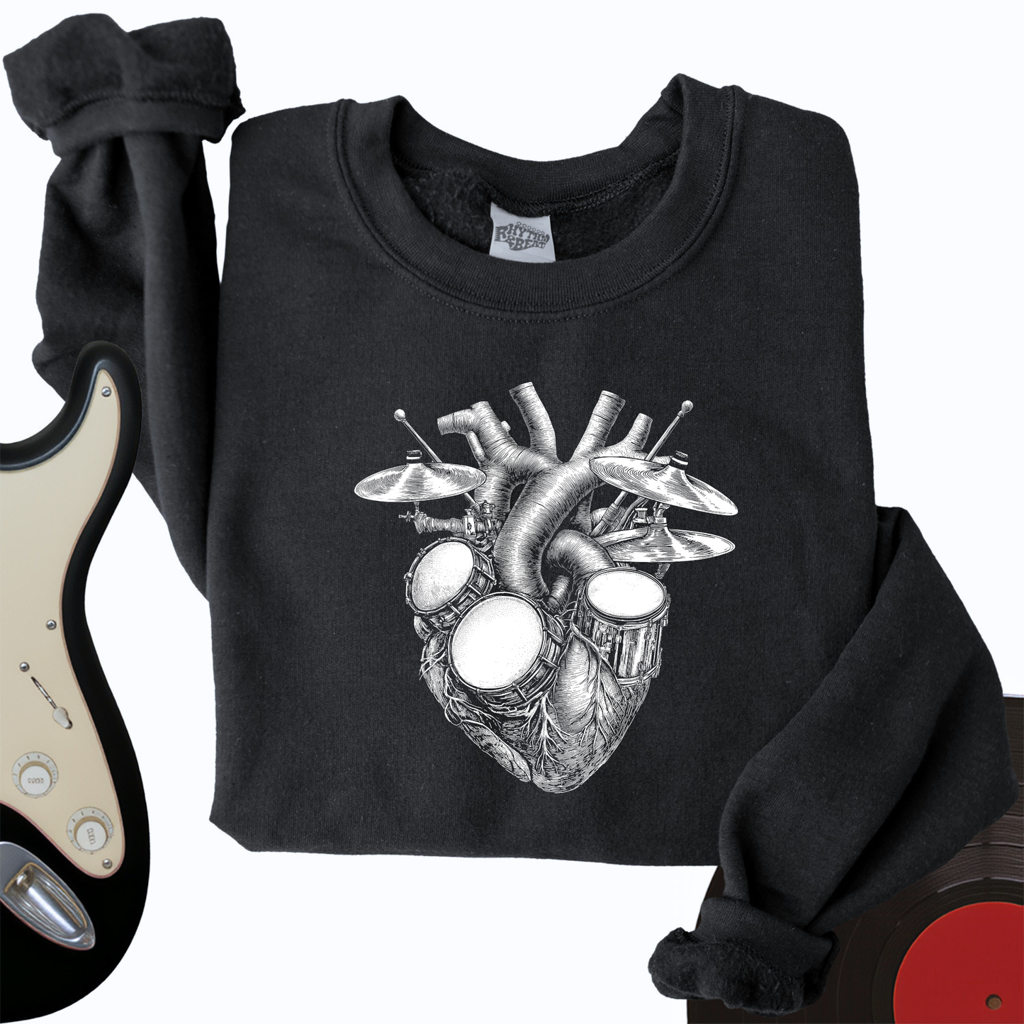 Drums Heart Crewneck