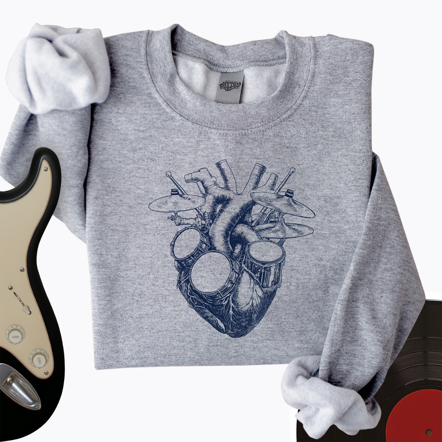 Drums Heart Crewneck