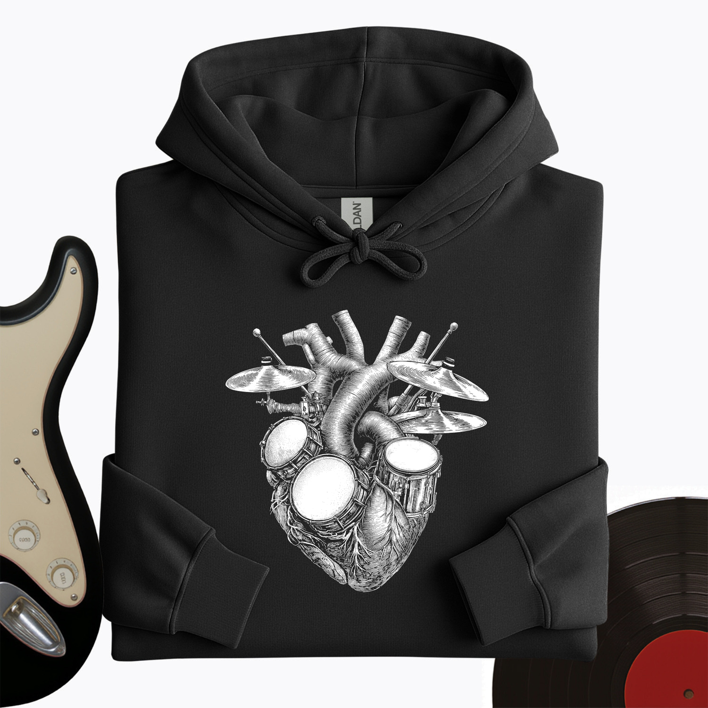 Drums Heart Hoodie