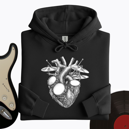 Drums Heart Hoodie