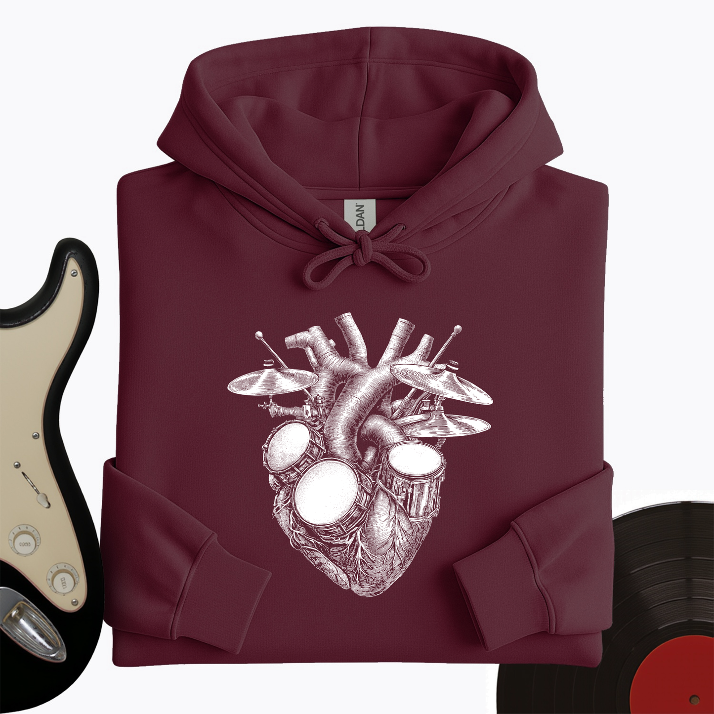 Drums Heart Hoodie