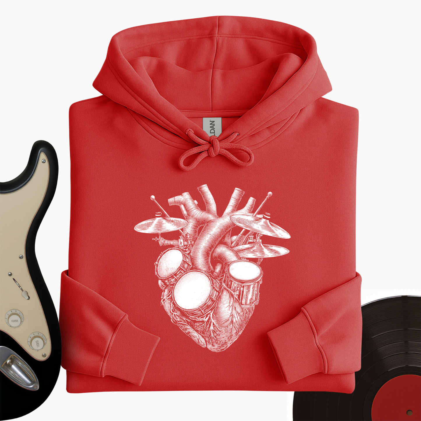 Drums Heart Hoodie