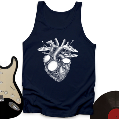 Drums Heart Unisex Tank Top