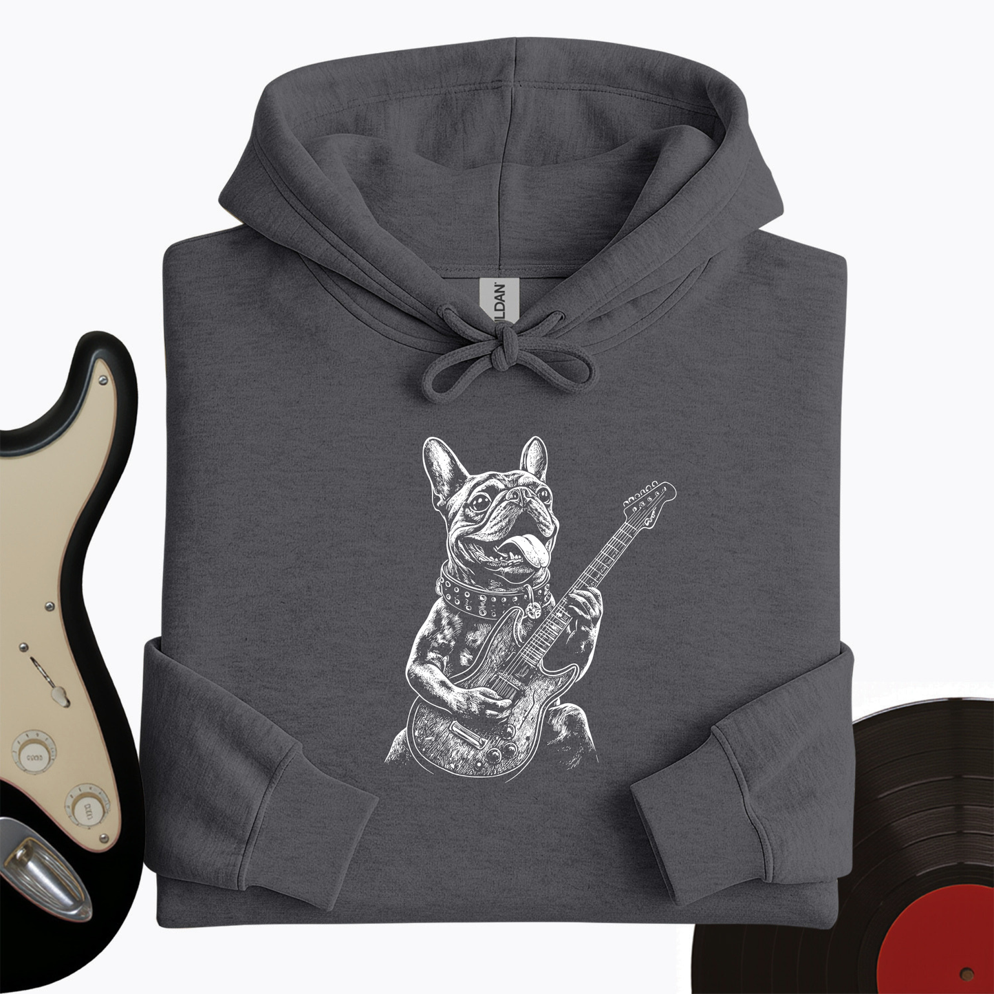 French Bulldog Guitar Hoodie