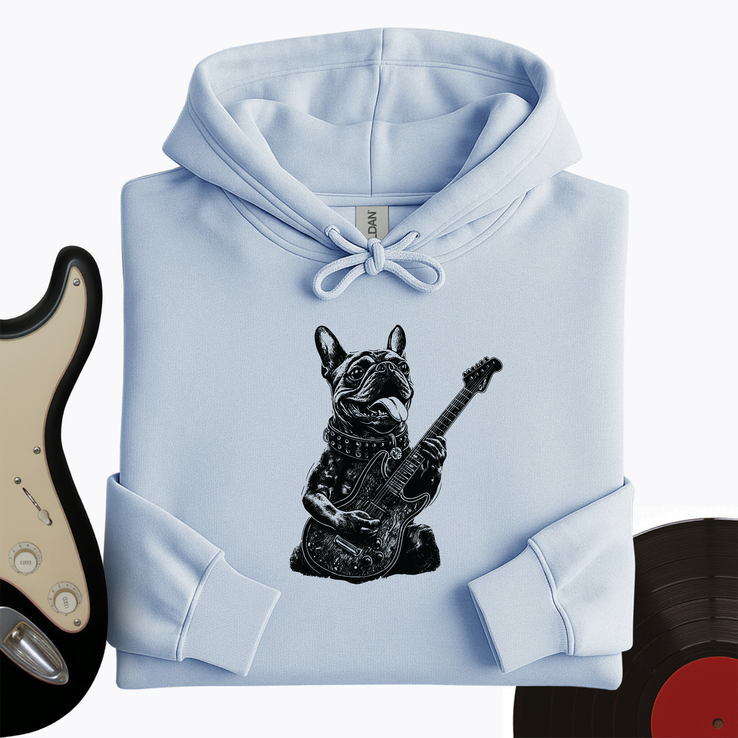 French Bulldog Guitar Hoodie