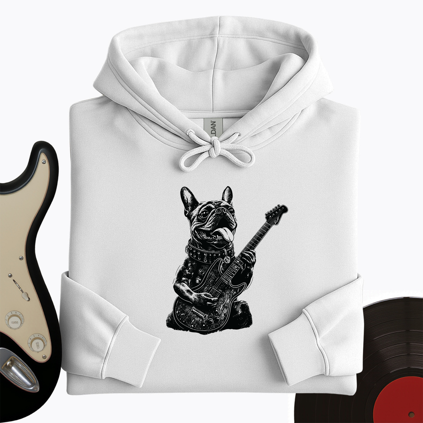 French Bulldog Guitar Hoodie