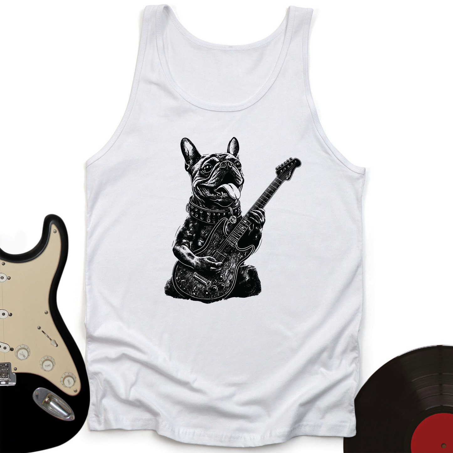 French Bulldog Guitar Unisex Tank Top
