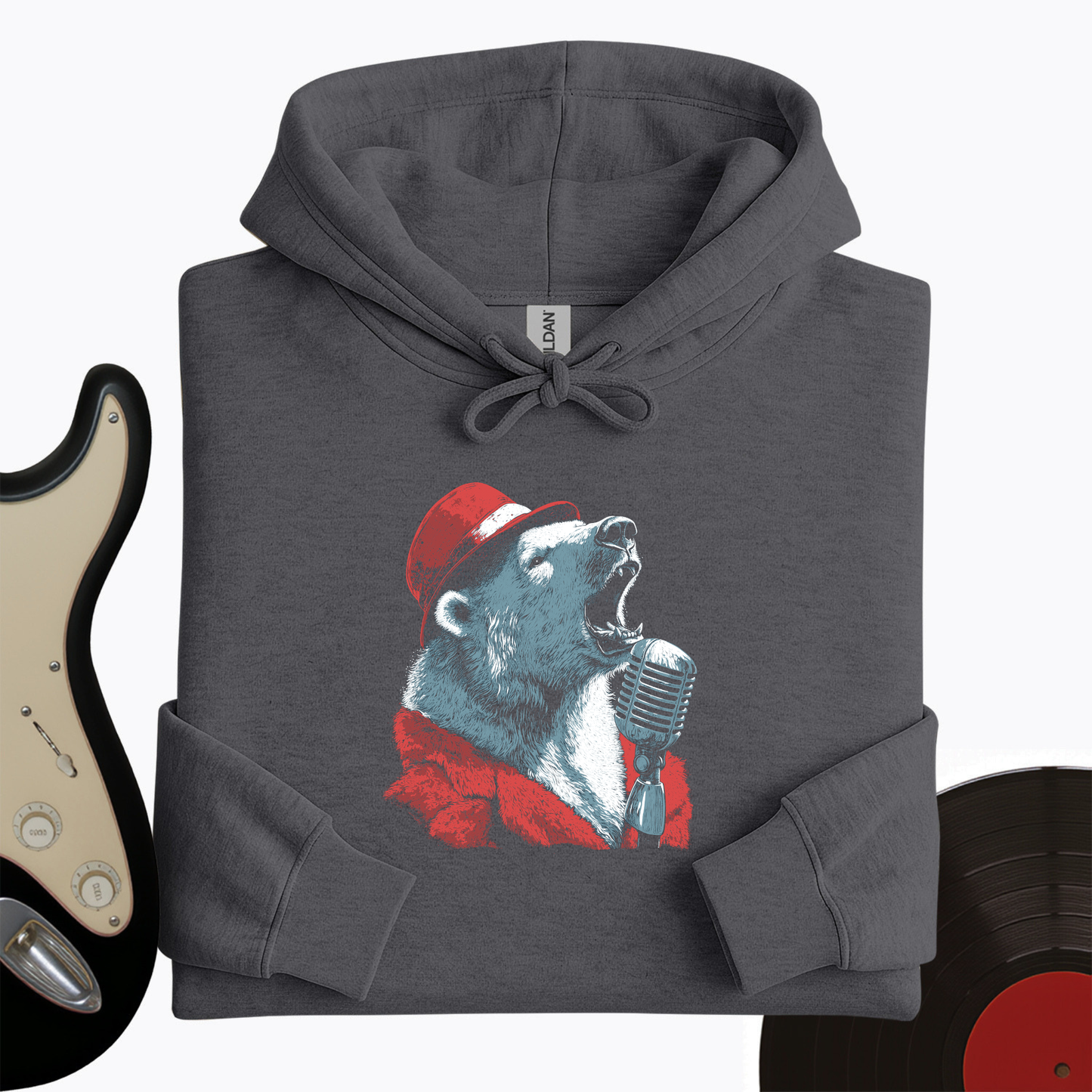 Polar Bear Microphone Hoodie