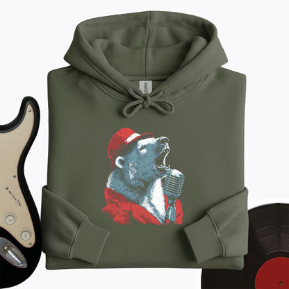 Polar Bear Microphone Hoodie