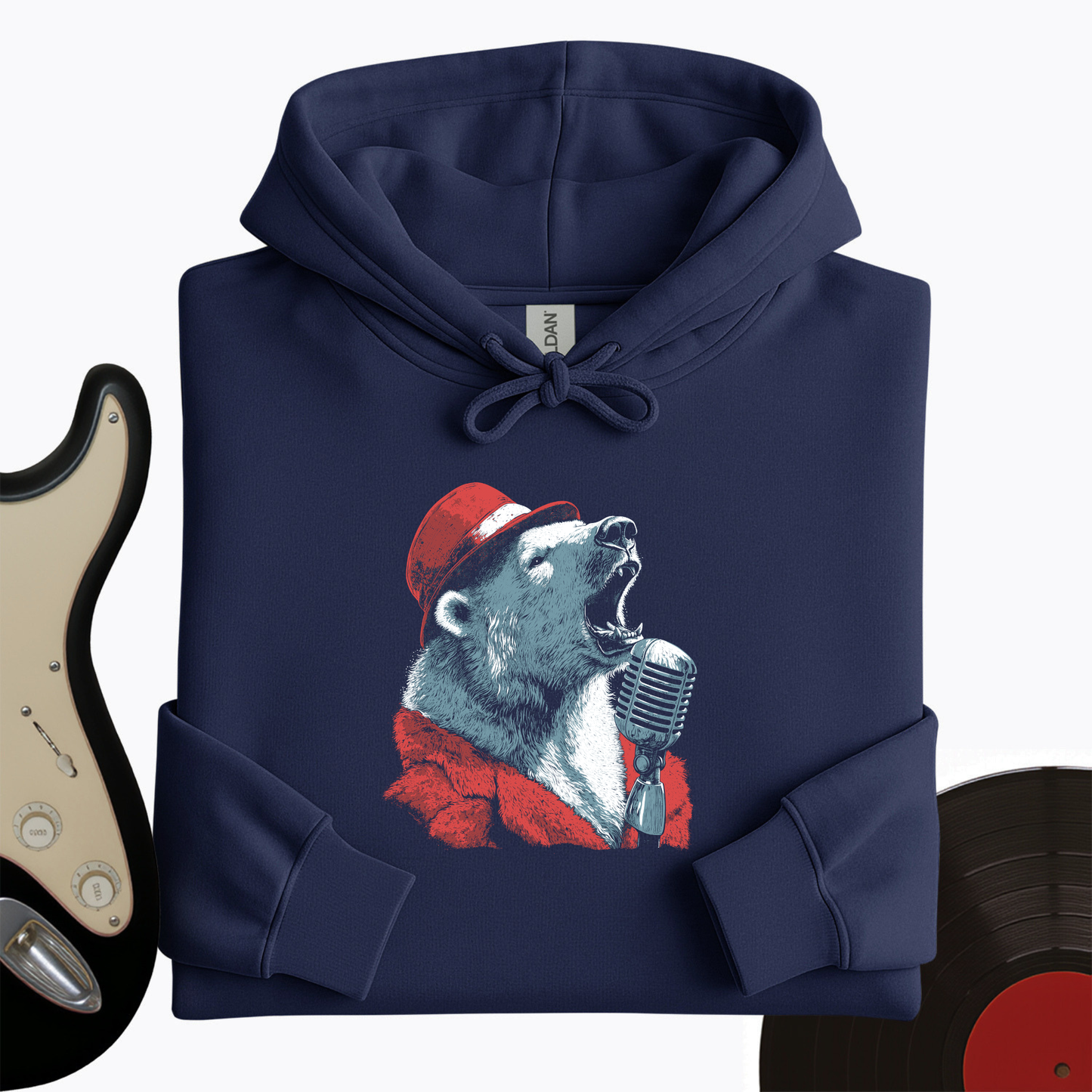 Polar Bear Microphone Hoodie