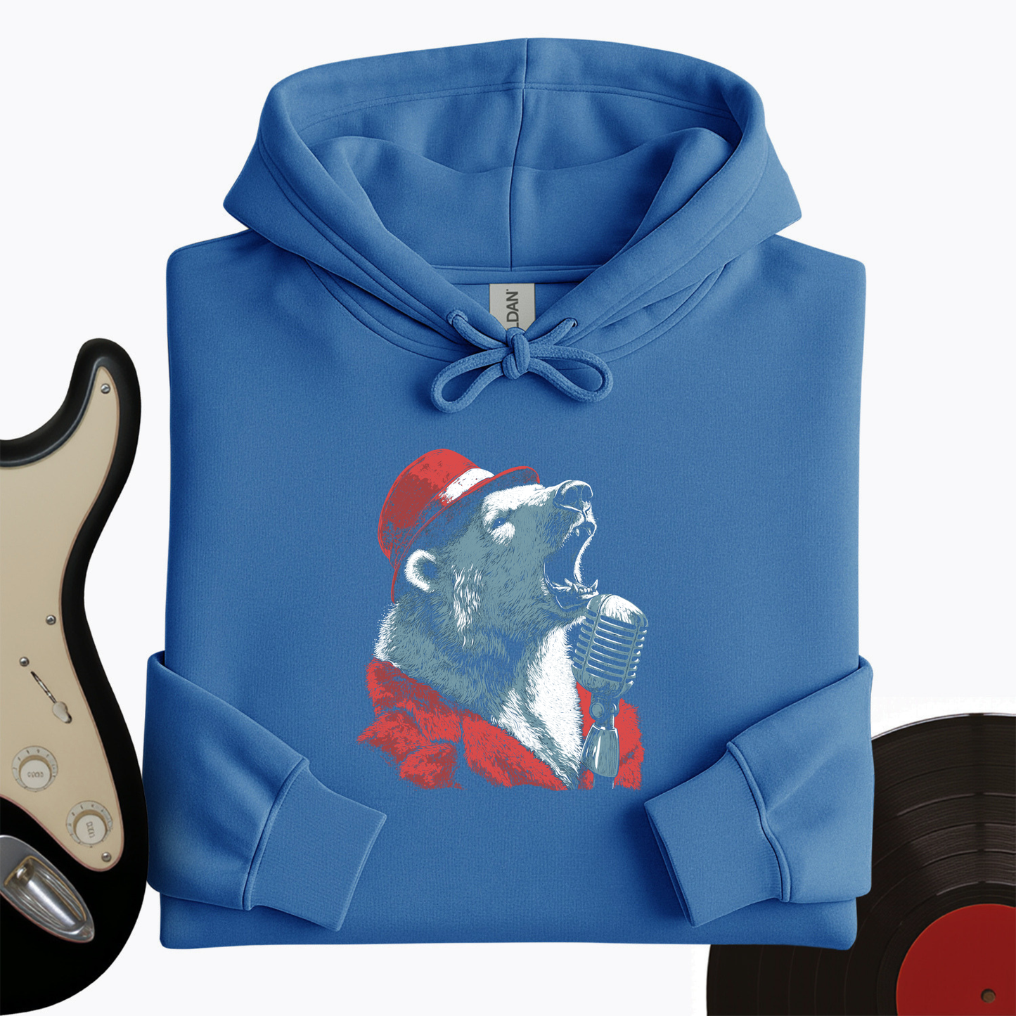 Polar Bear Microphone Hoodie