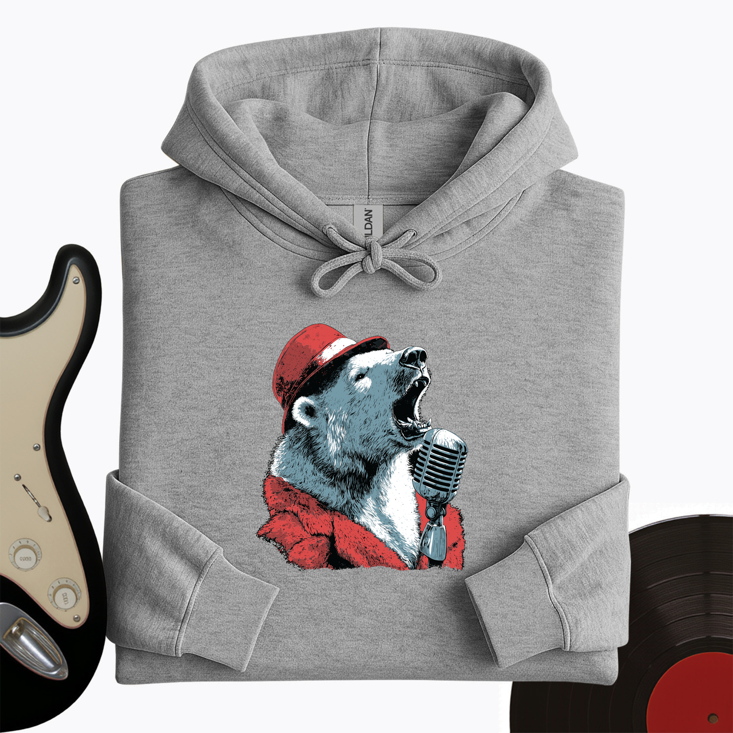 Polar Bear Microphone Hoodie
