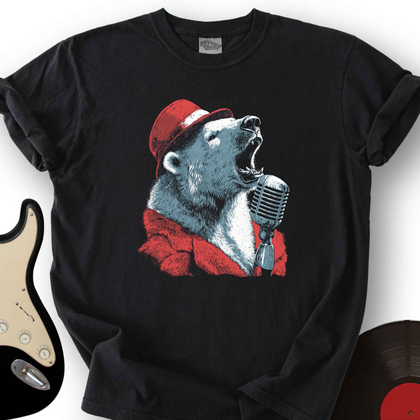Polar Bear Microphone T-Shirt