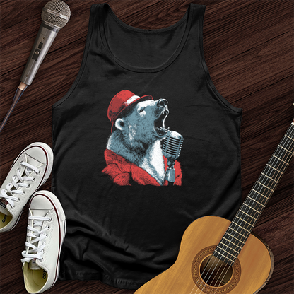 Polar Bear Microphone Unisex Tank Top