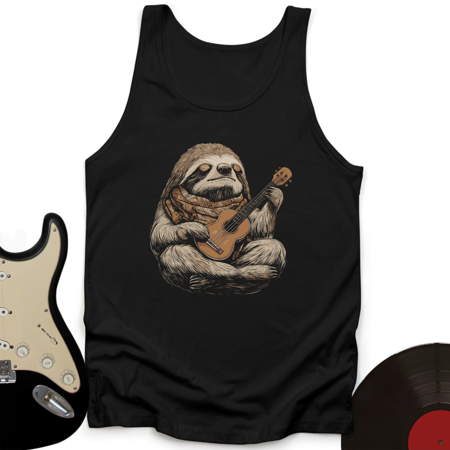 Sloth Ukulele Unisex Tank Top