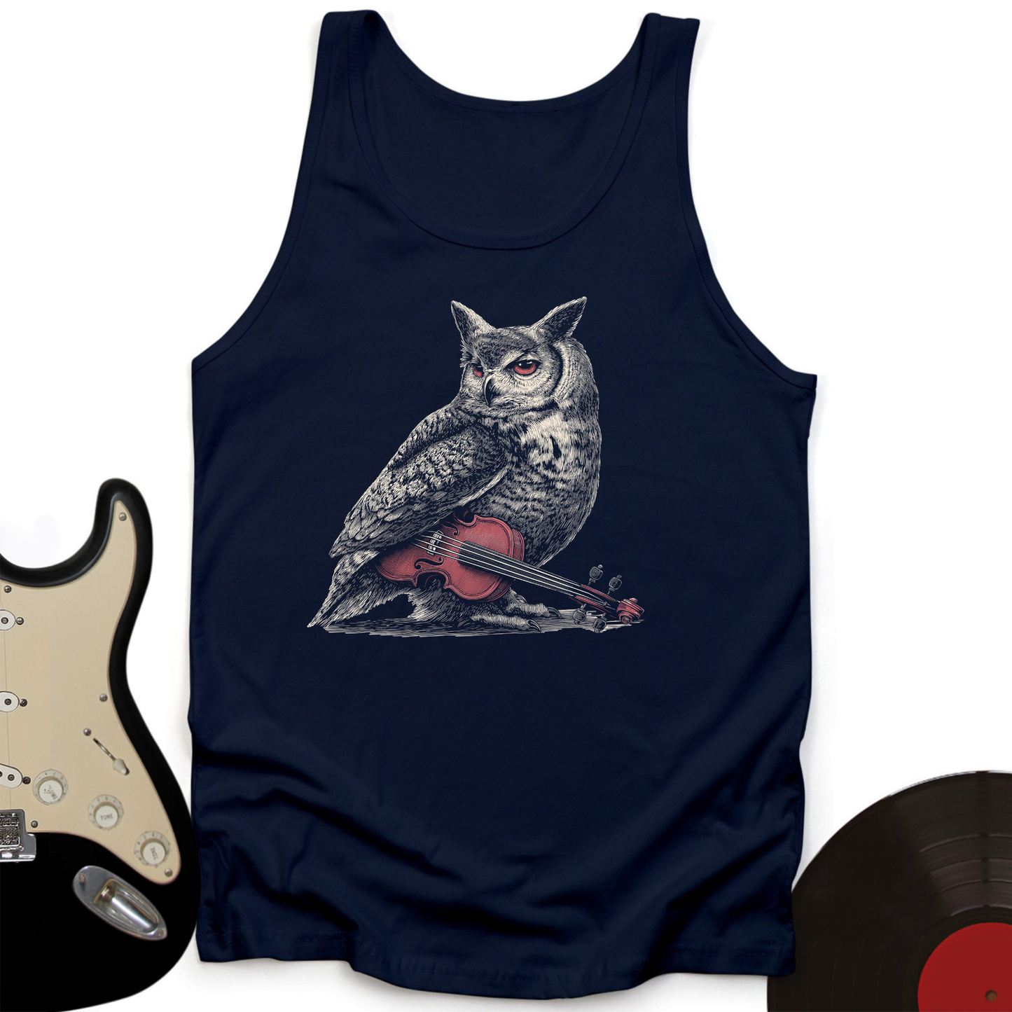 Owl Cello Unisex Tank Top