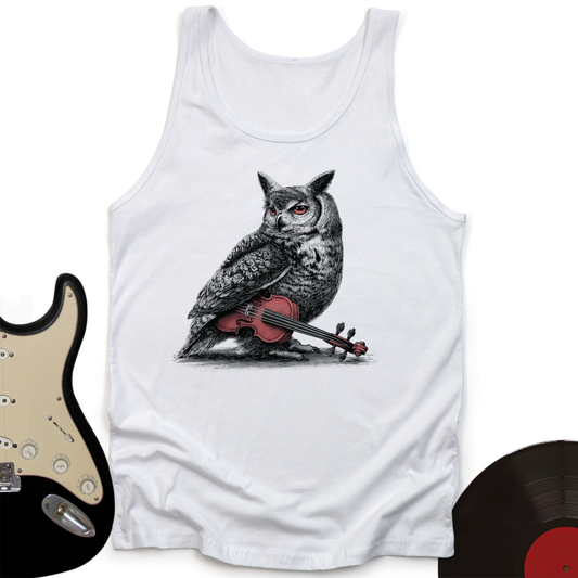 Owl Cello Unisex Tank Top