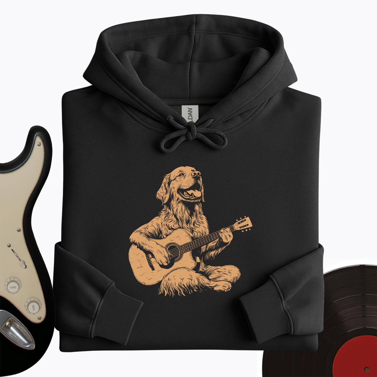 Golden Retriever Guitar Hoodie