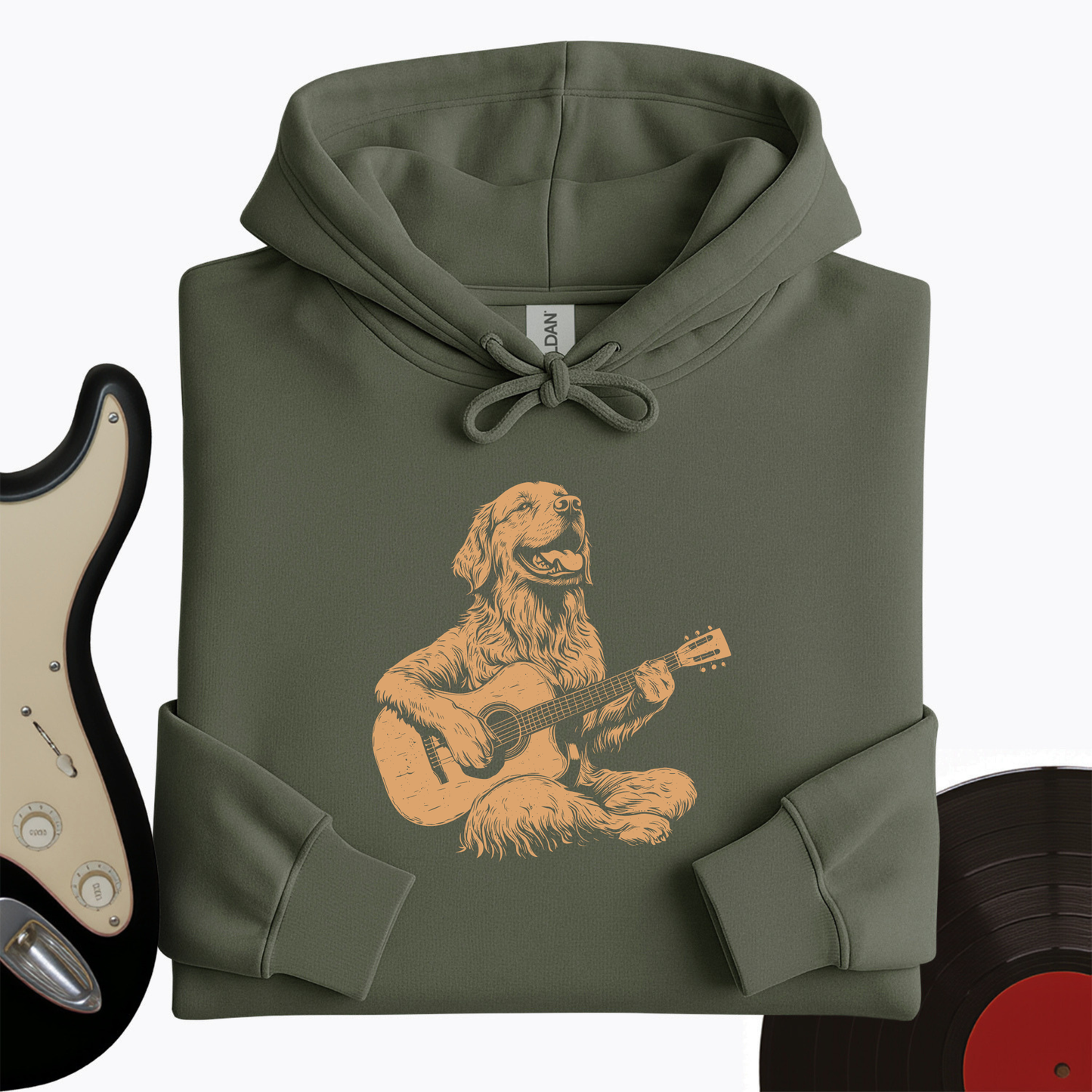 Golden Retriever Guitar Hoodie
