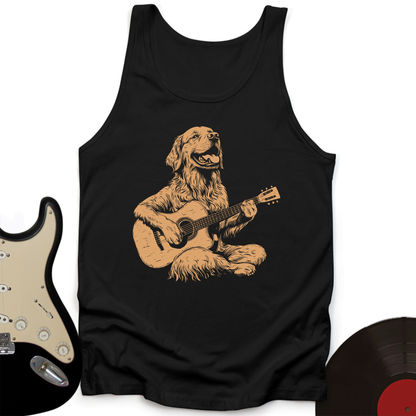 Golden Retriever Guitar Unisex Tank Top