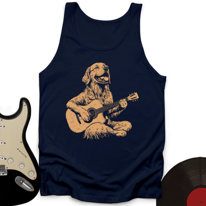 Golden Retriever Guitar Unisex Tank Top