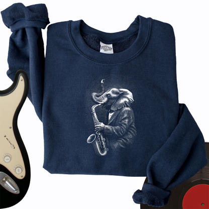 Elephant Saxophone Crewneck