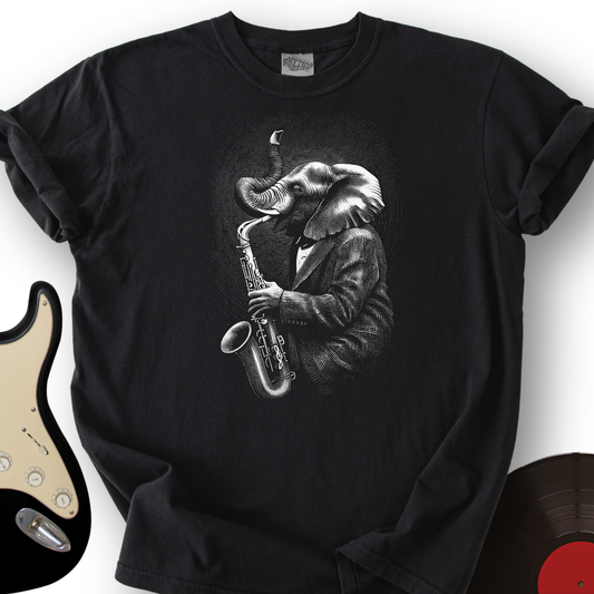 Elephant Saxophone T-Shirt