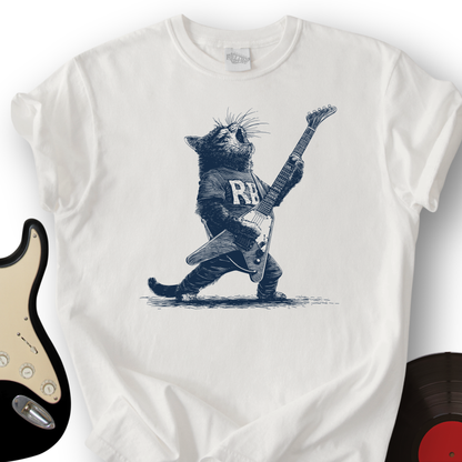Engraved Rockstar Cat T-Shirt