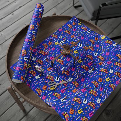 Happy Birthday Rock Star Wrapping Paper